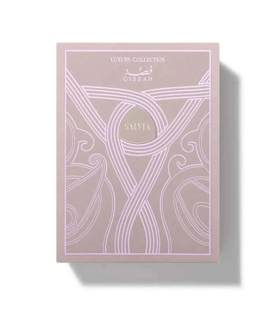 عطر سالفيا 90 مل بزجاجة فضية مزخرفة وغطاء أنيق flowerna